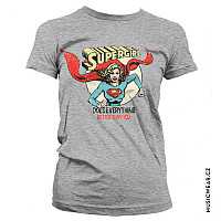 Supergirl t-shirt, Does Everything Better Than You Girly, ladies