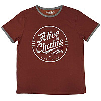 Alice in Chains t-shirt, Circle Emblem Ringer Red, men´s