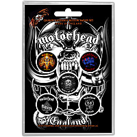 Motorhead button badges – 5 pieces, England