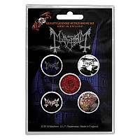 Mayhem button badges – 5 pieces, De Mysteriis Dom Sathanas