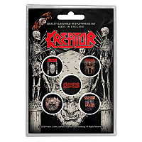 Kreator button badges – 5 pieces 25 mm, Skull & Skeletons