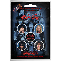 Motley Crue button badges – 5 pieces průměr 25 mm, Girls, Girls, Girls