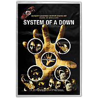 System Of A Down button badges – 5 pieces průměr 25 mm, Hand, uni