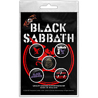 Black Sabbath button badges – 5 pieces průměr 25 mm, Red Devil