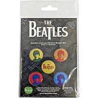 The Beatles button badges – 5 pieces průměr 25 mm, J,P,G&R Coloured