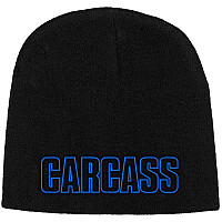 Carcass winter onesize beanie cap acrylic, Blue Logo Black