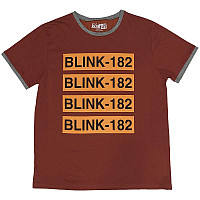 Blink 182 t-shirt, Logo Repeat Ringer Red, men´s