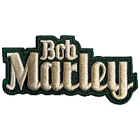 Bob Marley tkaná patch/nažehlovačka PES 90 x 40 mm, Text Logo