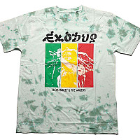 Bob Marley t-shirt, Rasta Colours Dye Wash Green, men´s