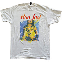 Bon Jovi t-shirt, Slippery When Wet Original Cover White, men´s