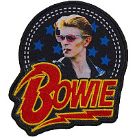 David Bowie tkaná patch/nažehlovačka PES 100x75 mm, Smoking Woven Logo