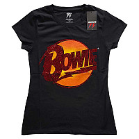 David Bowie t-shirt, Diamond Dogs Logo Diamante Girly Black, ladies