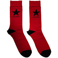 David Bowie ponožky, Blacpcstar Red, unisex - velikost 6 až 11 (39 - 45)