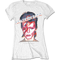 David Bowie t-shirt, Aladdin Sane White, ladies