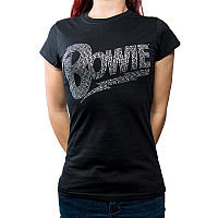 David Bowie t-shirt, Flash Logo Diamante, ladies