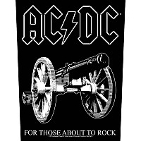 AC/DC back patch 30x27x36 cm, For Those About To Rock