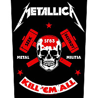 Metallica back patch CO+PES 30x27x36 cm, Metal Militia