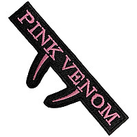 BlackPink tkaná patch/nažehlovačka PES 93 x 35 mm, Pink Venom