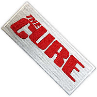 The Cure tkaná patch/nažehlovačka PES 110 x 42 mm, Red Logo