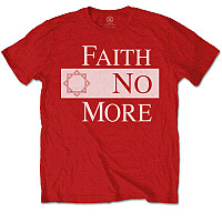 Faith No More t-shirt, Classic New Logo Star White on Red, men´s