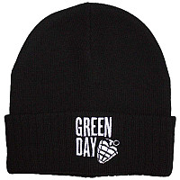 Green Day winter beanie cap, Stacked Logo & Grenade Black, unisex