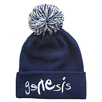 Genesis winter beanie cap s bambulí, Logo Navy Blue