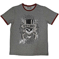 Guns N Roses t-shirt, Faded Skull Ringer Grey, men´s