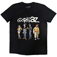 Gorillaz t-shirt, Spray Logo Group Black, men´s