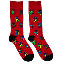 Grateful Dead ponožky, Dancing Bears Red, unisex - velikost 6 až 11 (39 - 45)