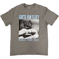 Greta Van Fleet t-shirt, World Tour Butterfly Charcoal Grey, men´s