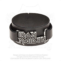 Iron Maiden kožený bracelet, Logo