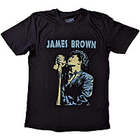 James Brown t-shirt, Holding Mic Black, men´s