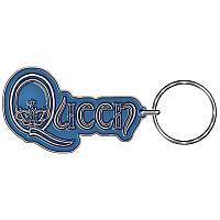 Queen keychain, Logo Blue (Die-Cast Relief)