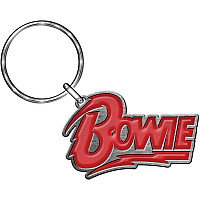 David Bowie keychain, Logo Red Die-Cast Relief