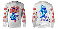 Death t-shirt long rukáv, Leprosy Posterized BP White, men´s