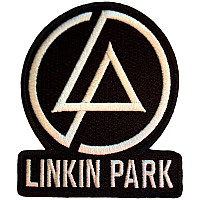 Linkin Park tkaná patch/nažehlovačka PES 83 x 100 mm, Concentric Text Logo