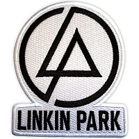 Linkin Park tkaná patch/nažehlovačka PES 83 x 100 mm, Concentric Text Logo