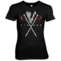 Vikings t-shirt, Axes Girly Black, ladies