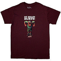 Monty Python t-shirt, My Brain Hurts Maroon Red, men´s