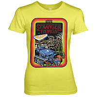 Stranger Things t-shirt, Retro Poster Girly Yellow, ladies