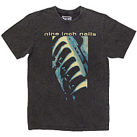 Nine Inch Nails t-shirt, PHM & Text Logo Stone Wash Charcoal Grey, men´s