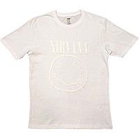 Nirvana t-shirt, White Happy Face Hi-Build White, men´s