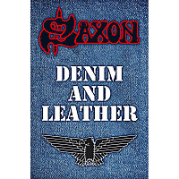 Saxon textile banner 70 cm x 106 cm, Denim & Leather