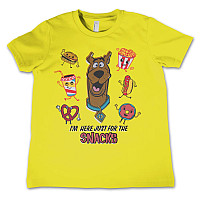 Scooby Doo t-shirt, I'm Here Just For The Snacpcs Yellow, kids