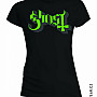 Ghost t-shirt, Green/Grey Keyline Logo, ladies