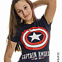 Captain America t-shirt, Logo Navy Girly, ladies