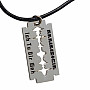 Rammstein niklový pendant 50x25x2 mm na koženém řemínku 600 mm, Ich Tu Dir Weh, unisex