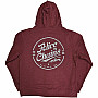 Alice in Chains mikina, Circle Emblem Zipped BP Maroon Red, men´s