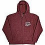 Alice in Chains mikina, Circle Emblem Zipped BP Maroon Red, men´s