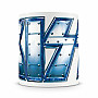 KISS ceramics mug 250ml, Logo Blue